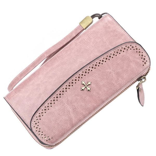 Baellerry Fashion Käsilaukut Naiset Nahkaiset Clutch Laukut Naiset V vaaleanpunainen 19 cm * 10,5 cm * 3 cm