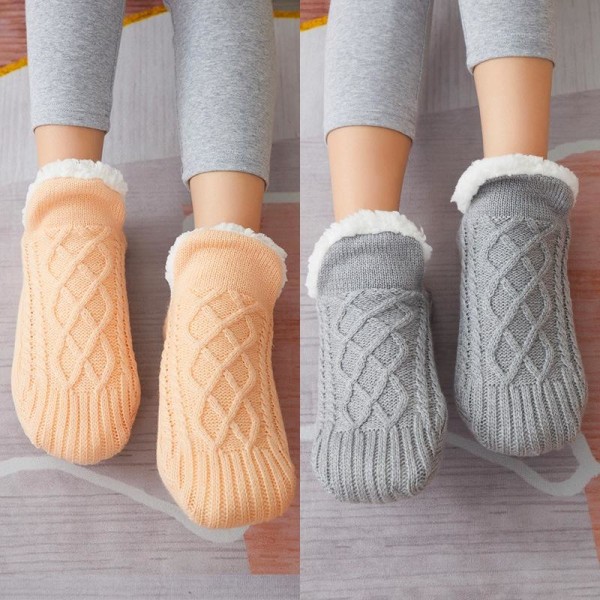 koselige tykke sokker fleecesokker barnesokker innesko barn vu burgunder 46-48 (innvendig 30 cm)