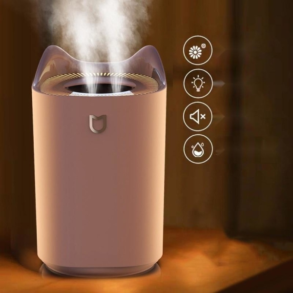 Luftfuktare aroma diffuser humidifier med led-ljus Snöberg Vit
