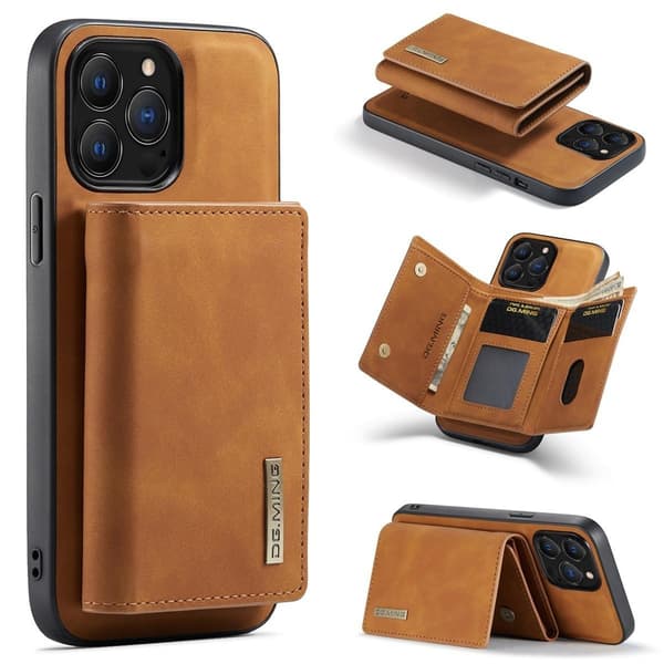 (iPhone 12 / iPhone 12 Pro) DG.MING M1 -sarjan irrotettava lompakko kaki