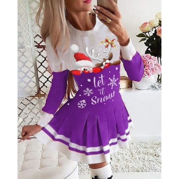 Juletøj dame lang julekjole 1 stk 3xl