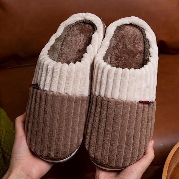 fluff tofflor varma tofflor innetofflor kaffe 40-41 (insida 26cm)
