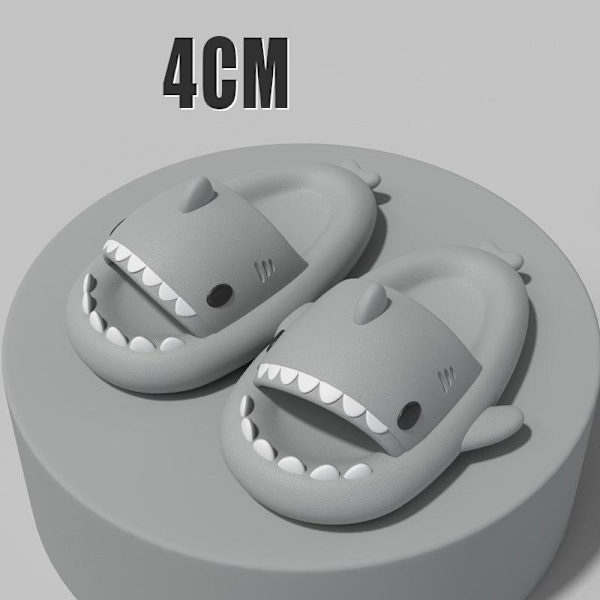 shark tofflor shark slippers plasttofflor grå 42/43