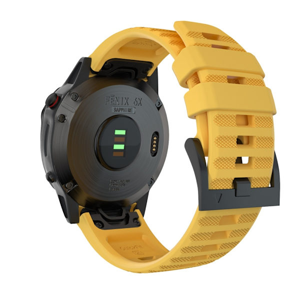 armband silikon Garmin 26mm Fenix 6x 26mm gul