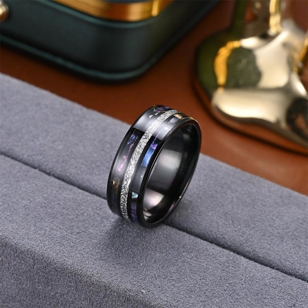 Sofistikoitu silkki kolmikerrosinen kaksoiskupliöljytipan renka - elegantti musta 8mm silkki kaksoiskuori Nro 7