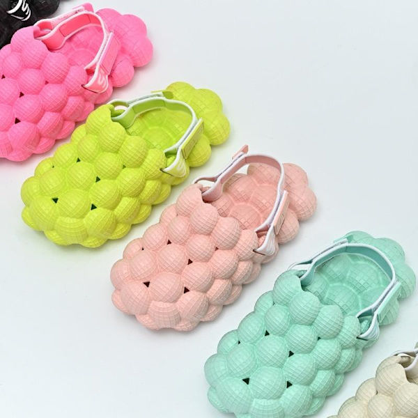 mjuka tofflor slider sandaler skor foppatofflor barntofflor fopp citrongrönt 31/32