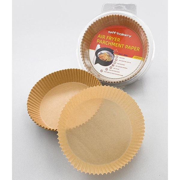 airfryer papper engångs airfrypapper tillbehör 16/20cm brun fyrkantig 16cm 50st