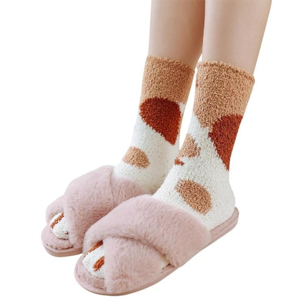 hyggelig varme søde fluffy sokker pakke med vinterstrømper 7 par