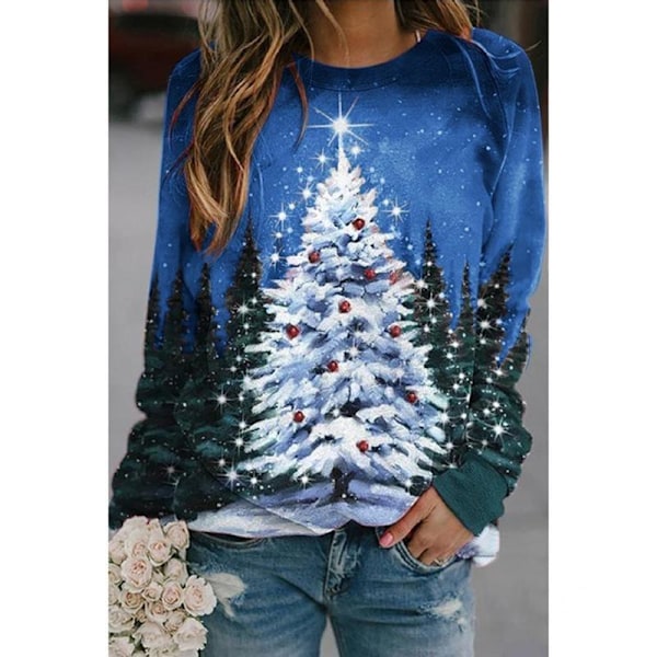 Juletøj kvinder/mænd voksen langærmet sweater 1 stk xl