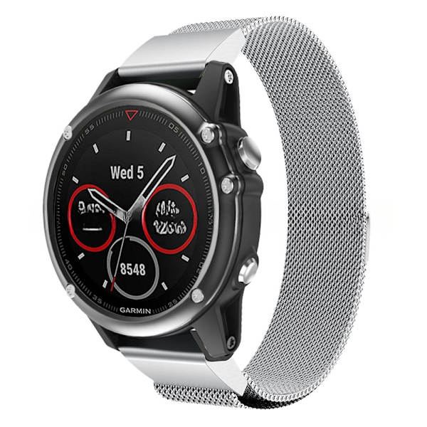 armbånd stål Garmin Fenix ​​7x/6x/5x 26mm sort