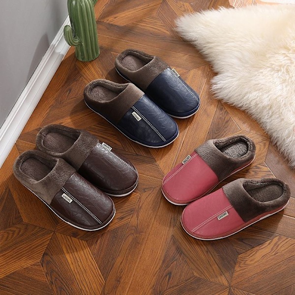 fluff tofflor varma tofflor innetofflor blå 42-43 (insida 27cm)