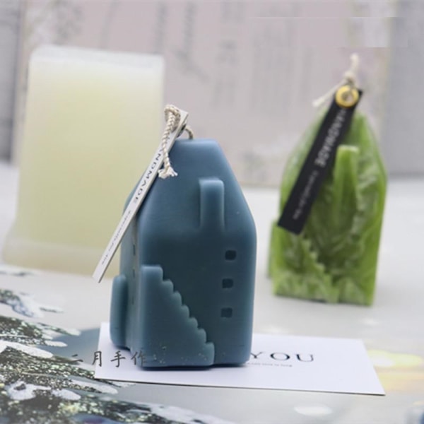 lysform lysforme DIY silikoneform lys 3D hus