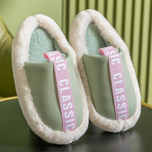 mjuktofflor morgontofflor tofflorna faux fur tofflor grön 40-41 (insida 26cm)