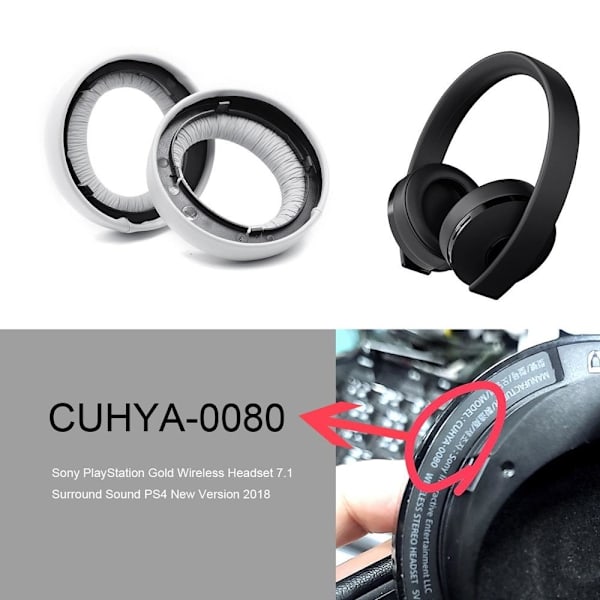 øreputer hodetelefonputer pads for Sony PS4 gold 7.1 CUHYA-0080 grå