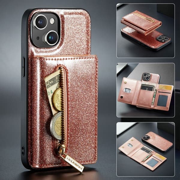 (Til iPhone 12 Pro Max) DG.MING M3-seriens glitrende telefoncover sort