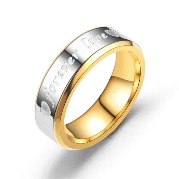 Love Forever Beveled Gold Parrings - Ainutlaatuiset Ikuisuusrenkaat hänelle 6mm miehet Nro 6