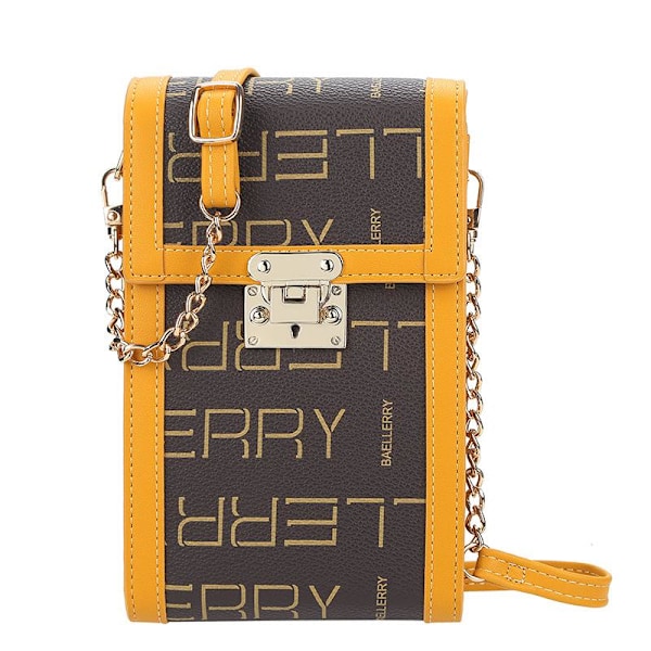 Baellerry Pu Läder Dam Långa Plånböcker Vintage Chain Hasp Cross Svart