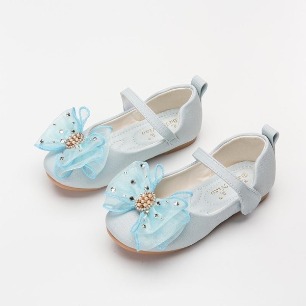 elsa prinsesse sko barn pige med pailletter blå 17 cm / størrelse 27