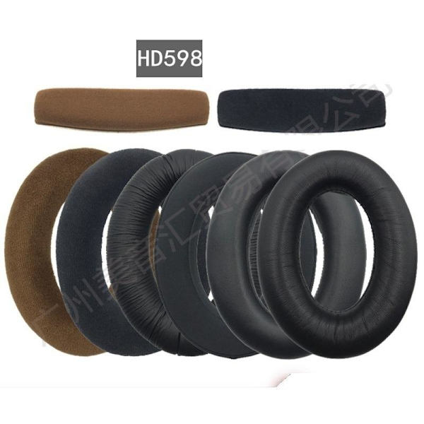 ørepuder / pandebånd til Sennheiser HD598 599 569 515 59 mørkebrunt stof