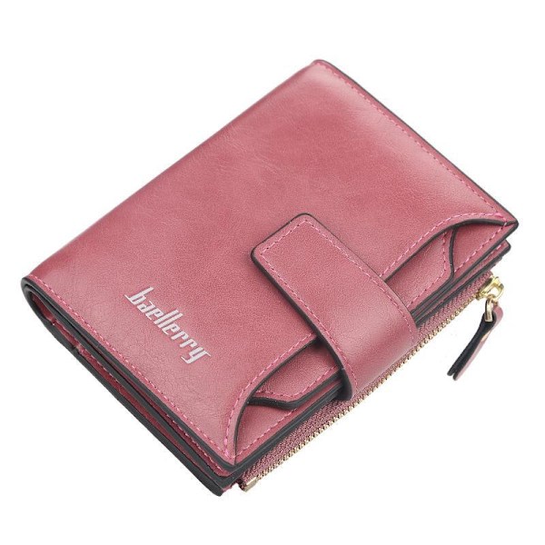 Baellerry lyhyet lompakot Hasp vetoketju Bifold lompakko Nahkainen lehmä musta 13 cm * 10 cm * 2 cm