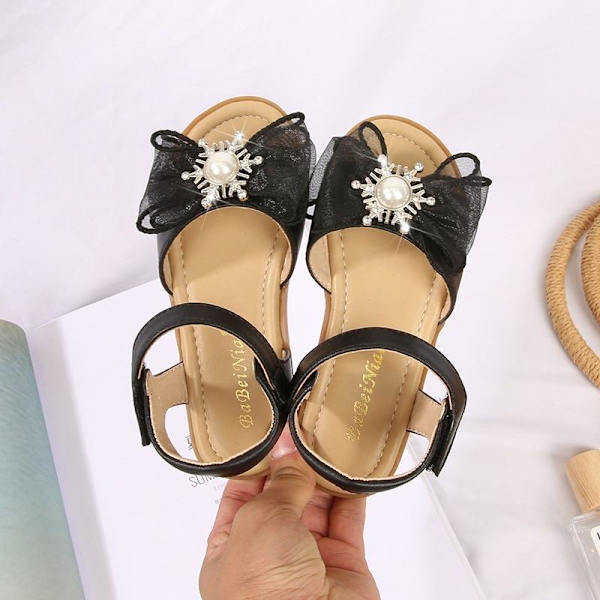 prinsesskor elsa skor barn festskor svart 18.5cm / size30