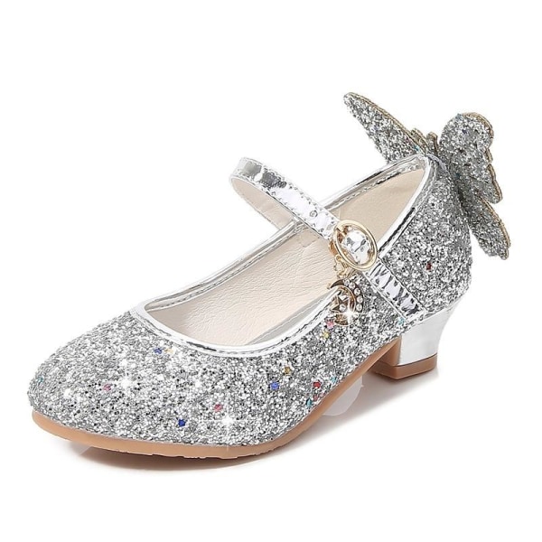 prinsesskor elsa skor barn festskor silverfärgad 17.5cm / size27