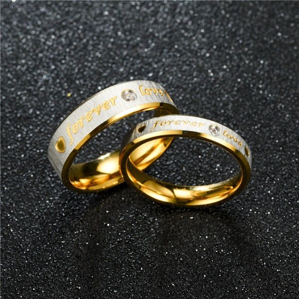 Forever Love -pari Bevel Veil -timanttisormus - Upea muotoilu hänelle 4mm naisten koko 9