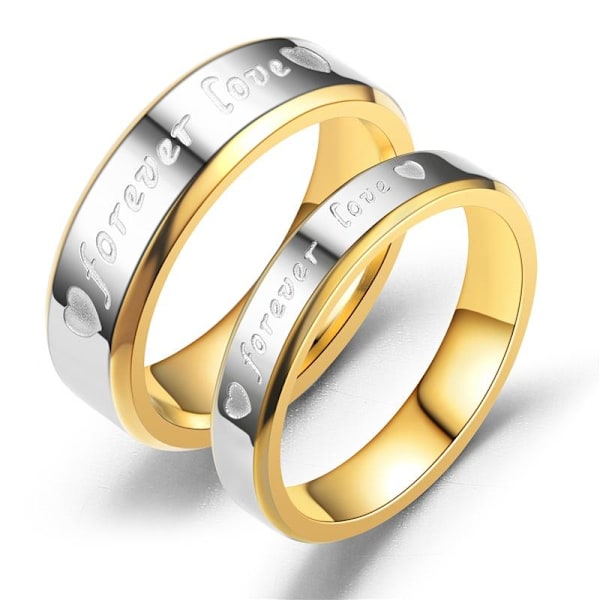 Love Forever Beveled Gold Parrings - Ainutlaatuiset Ikuisuusrenkaat hänelle 6mm miehet Nro 6