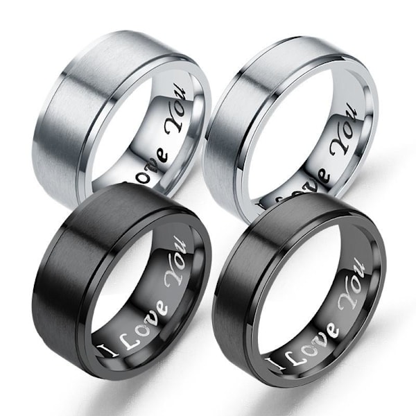 Dobbelt-stegsring - Forever Yours i matchende mat finish og symbol 6 mm stålmaling nr. 8