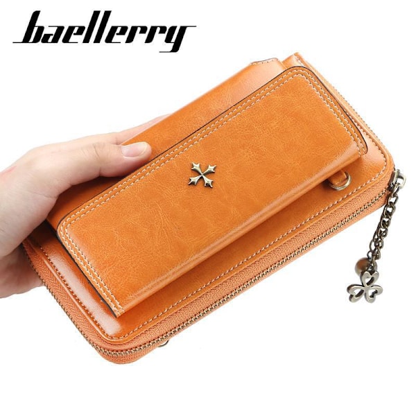 Baellerry Kvinder Læder Håndtaske Mode Crossbody Skuldertasker Koblinger rødvin 20 cm * 11,5 cm * 6 cm