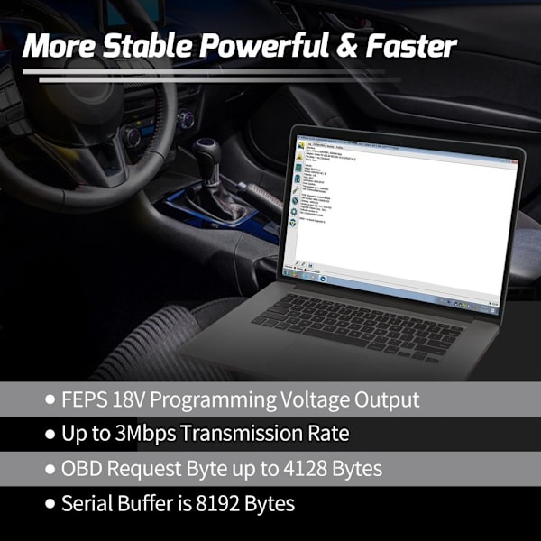 Universal vLinker FS OBD2-scanner med ForScan-support - USB-forbindelse som på billedet