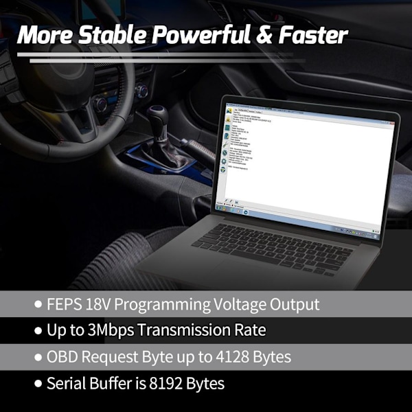 Universal vLinker FS OBD2-skanner med ForScan-stöd - USB-anslutn som på bilden