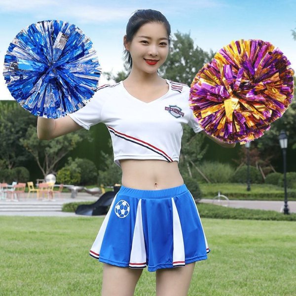 2st cheerleader cheerleading pom poms för fest sport spel tävlin Grön
