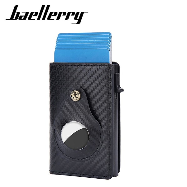 Baellerry kulfiber RFID-blokerende tynd tegnebog med aluminiumtryk blå