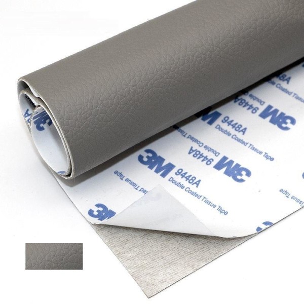 selvklæbende læder reparation læder reparation tape læder reparation lysegrå 20*120 cm 1 stk