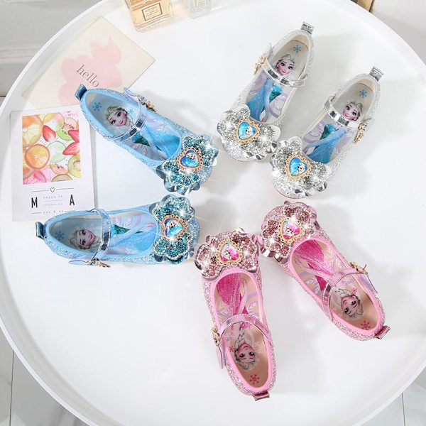prinsessakengät elsa kengät lasten juhlakengät pinkki 15cm / koko 23