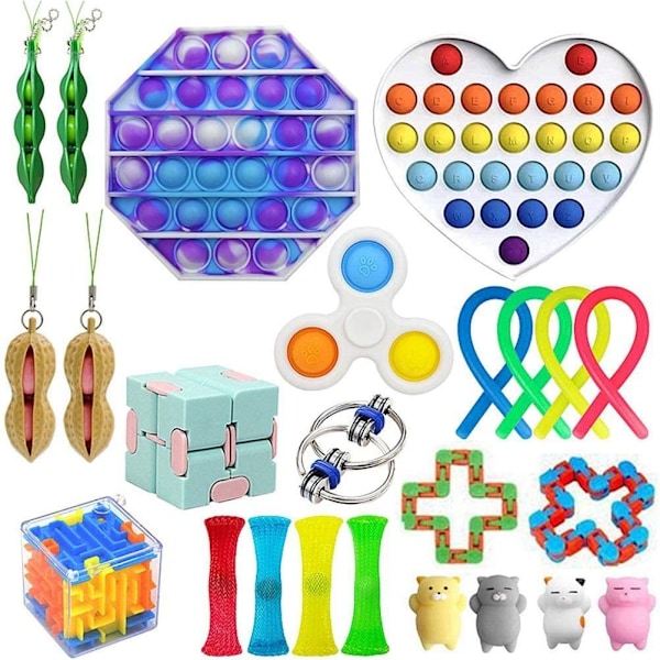 fidget toys pop it stressbollar fidget toys pack/set 24 st