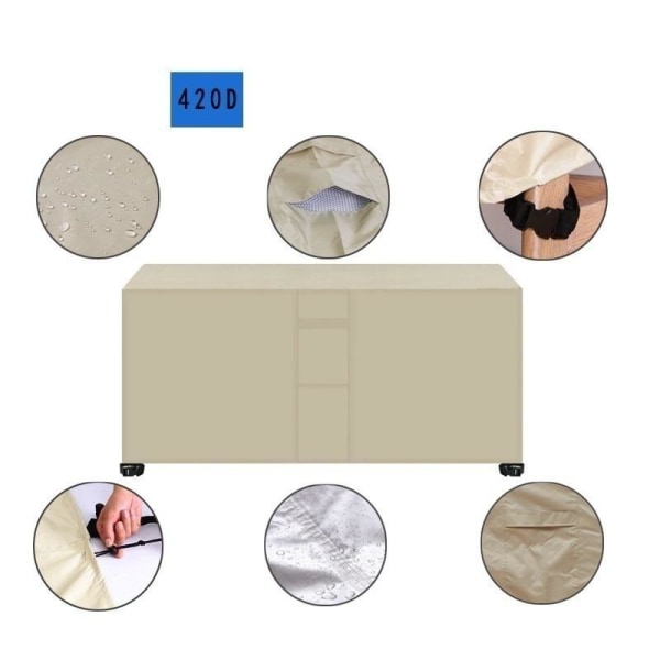 ulkokalusteiden suoja / kansi puutarhakalusteiden suojakansi va beige/ruskea 250*250*90cm
