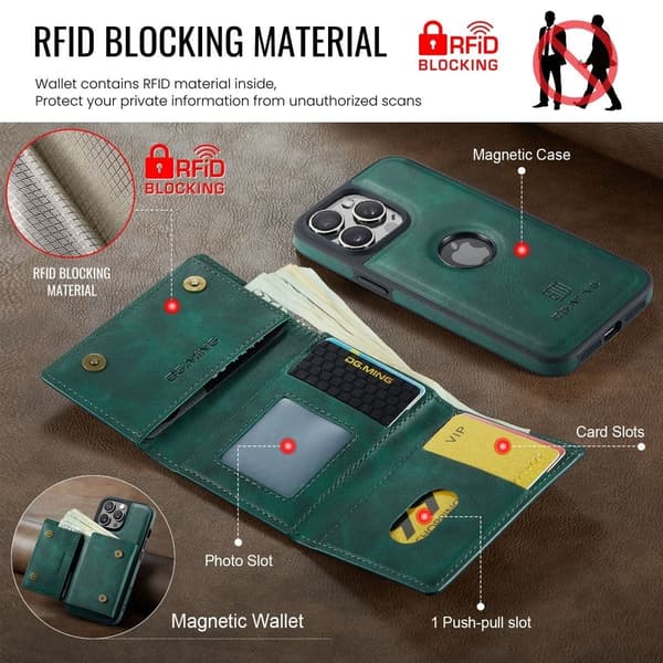 (Til iPhone 12 / iPhone 12 Pro) DG.MING M6 Serien Magnetisk Plå sort