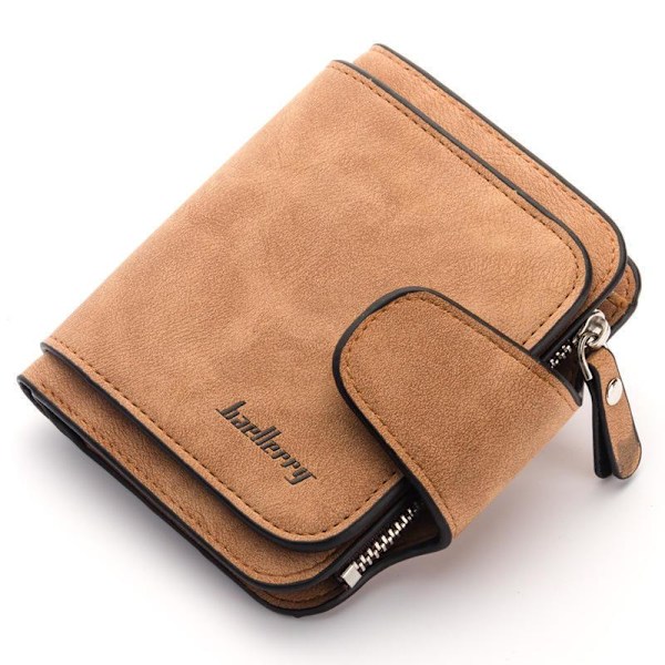 Baellerry Kvinder Mode Hasp Kort Pung PU Læder Lynlås Mand lyseblå 9,5 cm * 1,8 cm * 11,5 cm