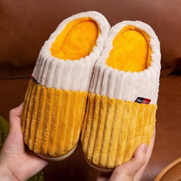 fluff hjemmesko varme hjemmesko oranssin keltainen 40-41 (sisä 26 cm)