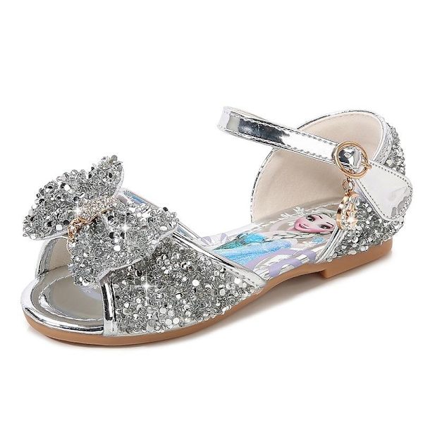 prinsesskor elsa skor barn festskor silverfärgad 16cm / size23