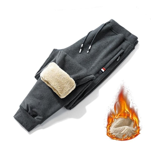 Varma byxor fleecebyxor vinterbyxor cargobyxor casual thermal sw Grå 2 L