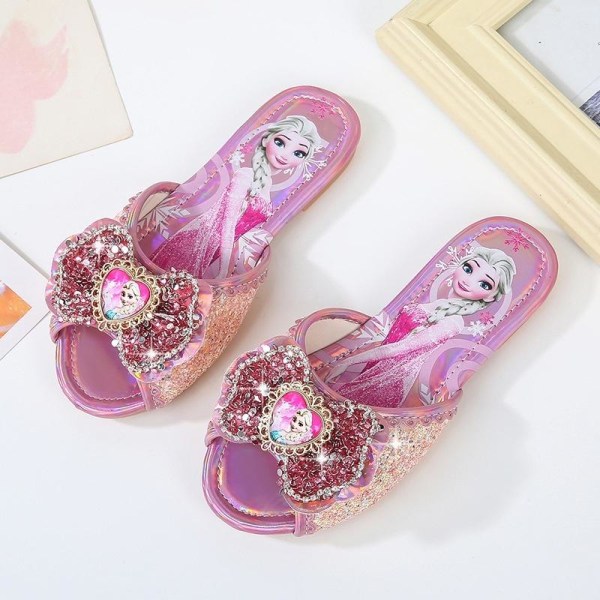 prinsesskor elsa skor barn festskor rosa 18cm / size27