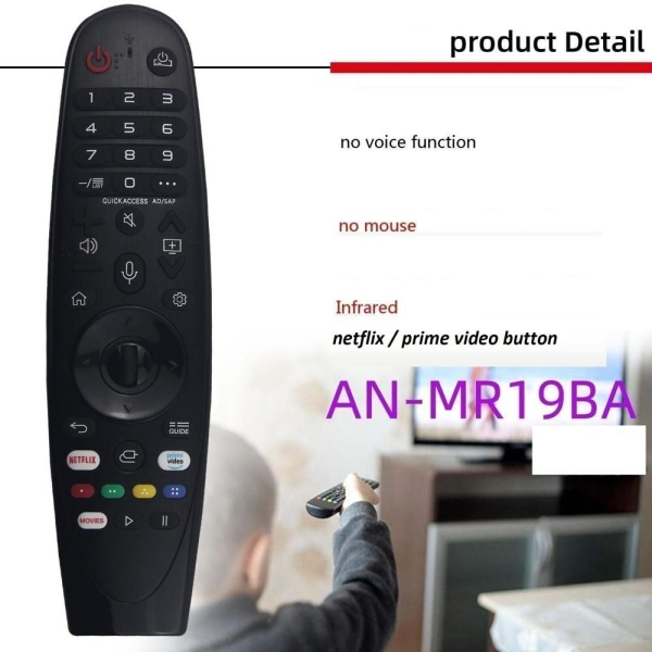 fjärrkontroll ersättning remote för LG AN-MR650A 650 MR600 G MR1 AN-MR18BA utan USB