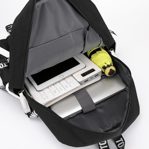 ronaldo 7 rygsæk børn rygsække rygsæk med USB stik 1 stk sort