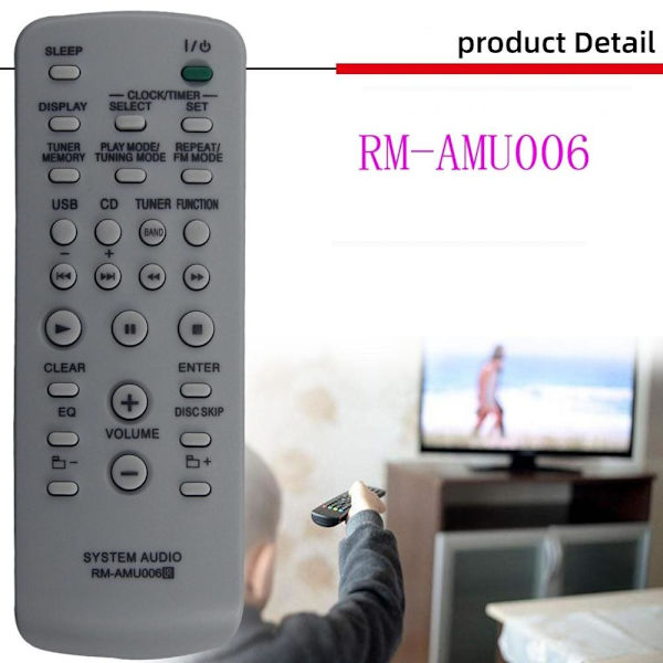 kaukosäätimen korvaava kaukosäädin Sony RM-AMU009 AMU166 AMU137:lle rm-amu012