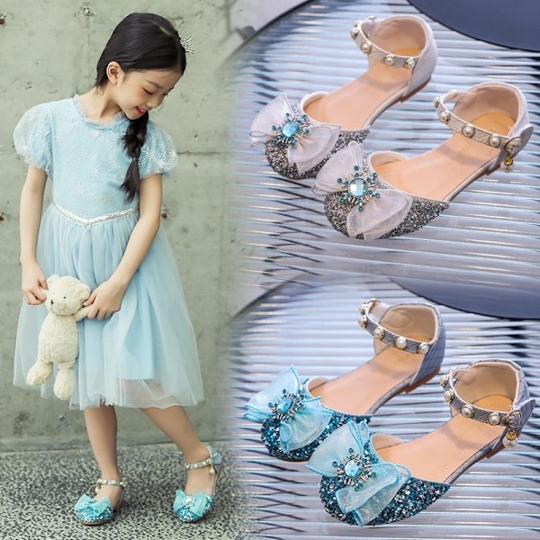 prinsesskor elsa skor barn festskor svart 19cm / size29