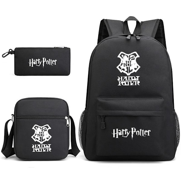 harry potter reppu lasten penaali olkalaukkupakkaus (3 kpl) musta 2