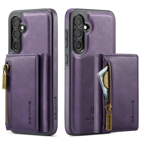 (Til iPhone 14 Pro) DG.MING M5-serien aftageligt pung-etui m lilla